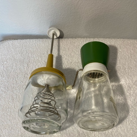 Retro Yellow and Green Glass Kitchen Tools Set - Picture 4 of 7